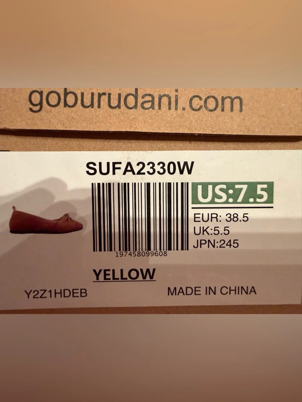 Burudani Women’s Yellow Bow Detail Ballet Flats size 7.5 BNIB - Picture 3 of 4